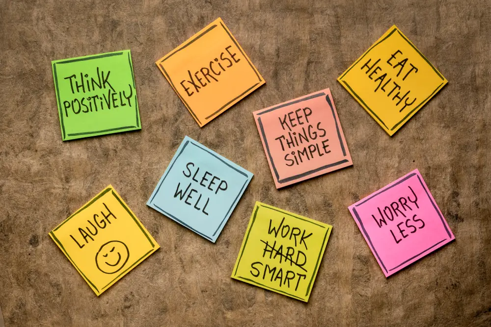 Wellbeing Post It Notes