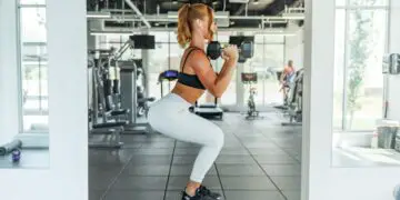 Woman Performing Weighted Squat